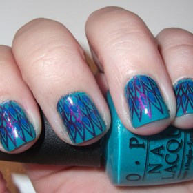 Peacock Inspired Nails