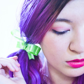 sneak peek at an upcoming Urban Decay product on my lips! :) 