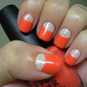 Half Moon 
OPI Let them Eat Rice Cake, I Eat Mainely Lobster and Fingerpaints Twisted