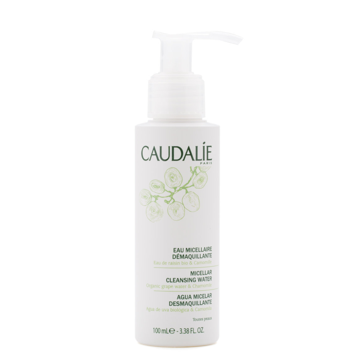 Caudalie Micellar Cleansing Water 100 ml product smear.