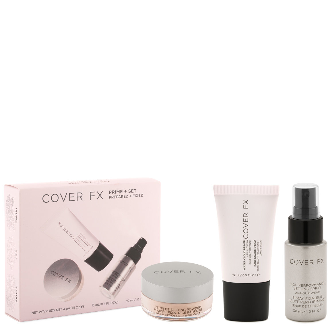 Cover FX Prime + Set Complexion Kit product smear.