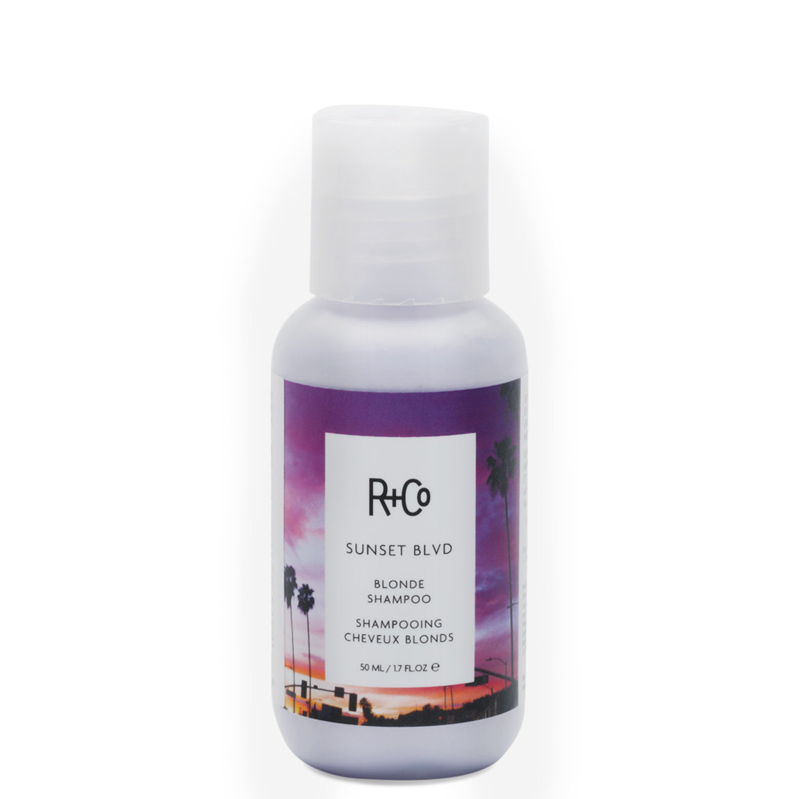 R+Co Sunset Blvd Blonde Shampoo 1.7 oz product smear.