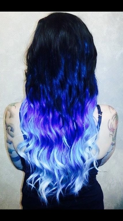blue fire hair