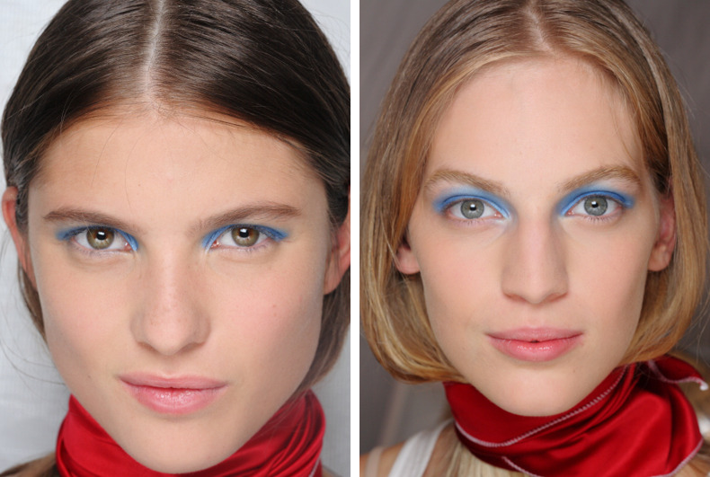 Dick Page NYFW Marc Jacobs Makeup: Blue eyeshadow