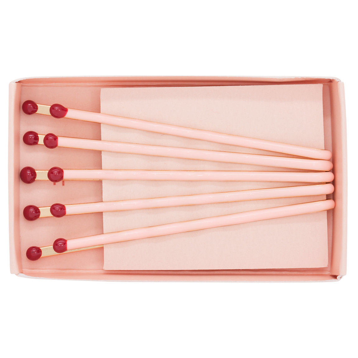 Pop & Suki Matchbox Bobby Pins Pink with Red