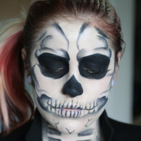 Lady Gaga Inspired Skull Makeup