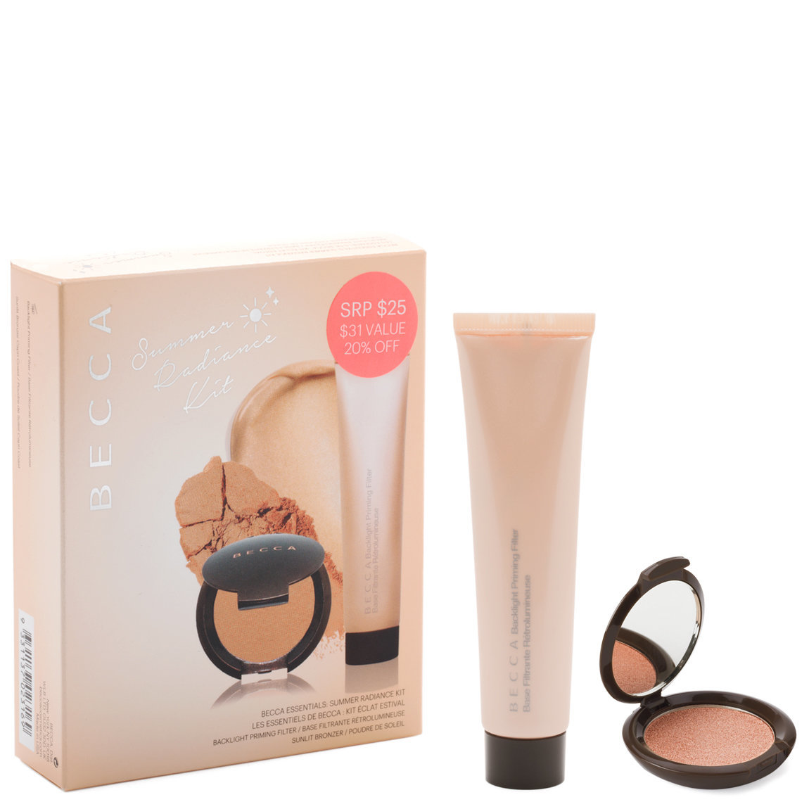 BECCA Summer Radiance Kit product smear.
