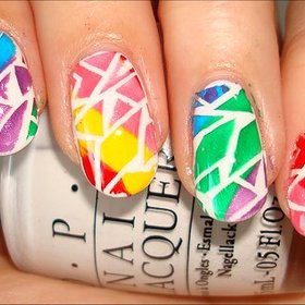Rainbow Crackle Nails
Nail tutorial & more photos here: http://www.swatchandlearn.com/nail-art-tutorial-rainbow-crackle-konadicure-using-bundle-monster-image-plate-bm-208-konad-special-nail-polishes-opi-alpine-snow/