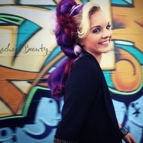 This was the second look of the photo shoot. I pulled her hair into a ponytail and added 3 different colors of extensions. Weaved them into each other and here it is! :)
