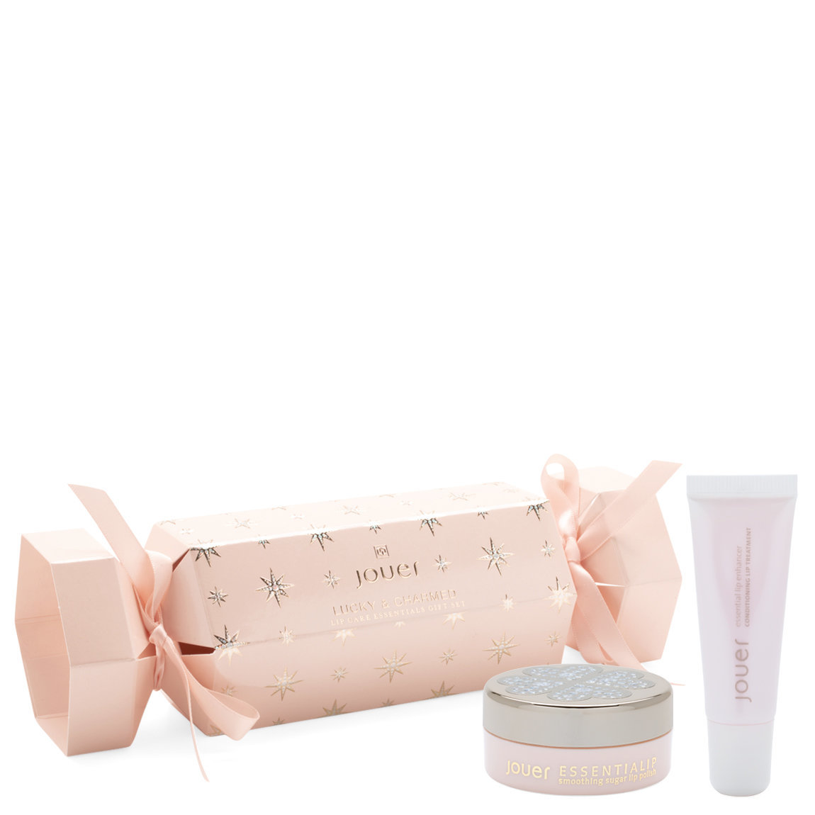 Jouer Cosmetics Lucky & Charmed Lip Care Essentials Gift Set product smear.