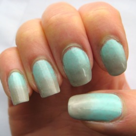 from light blue to grey.