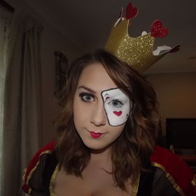 Queen of Hearts makeup i did for one of our Year 12 dress up days. 