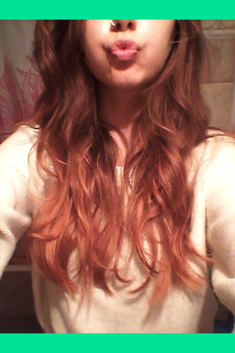 Current hair color: copper red ombre!