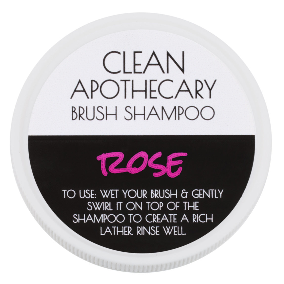 Clean Apothecary Brush Shampoo Rose product smear.