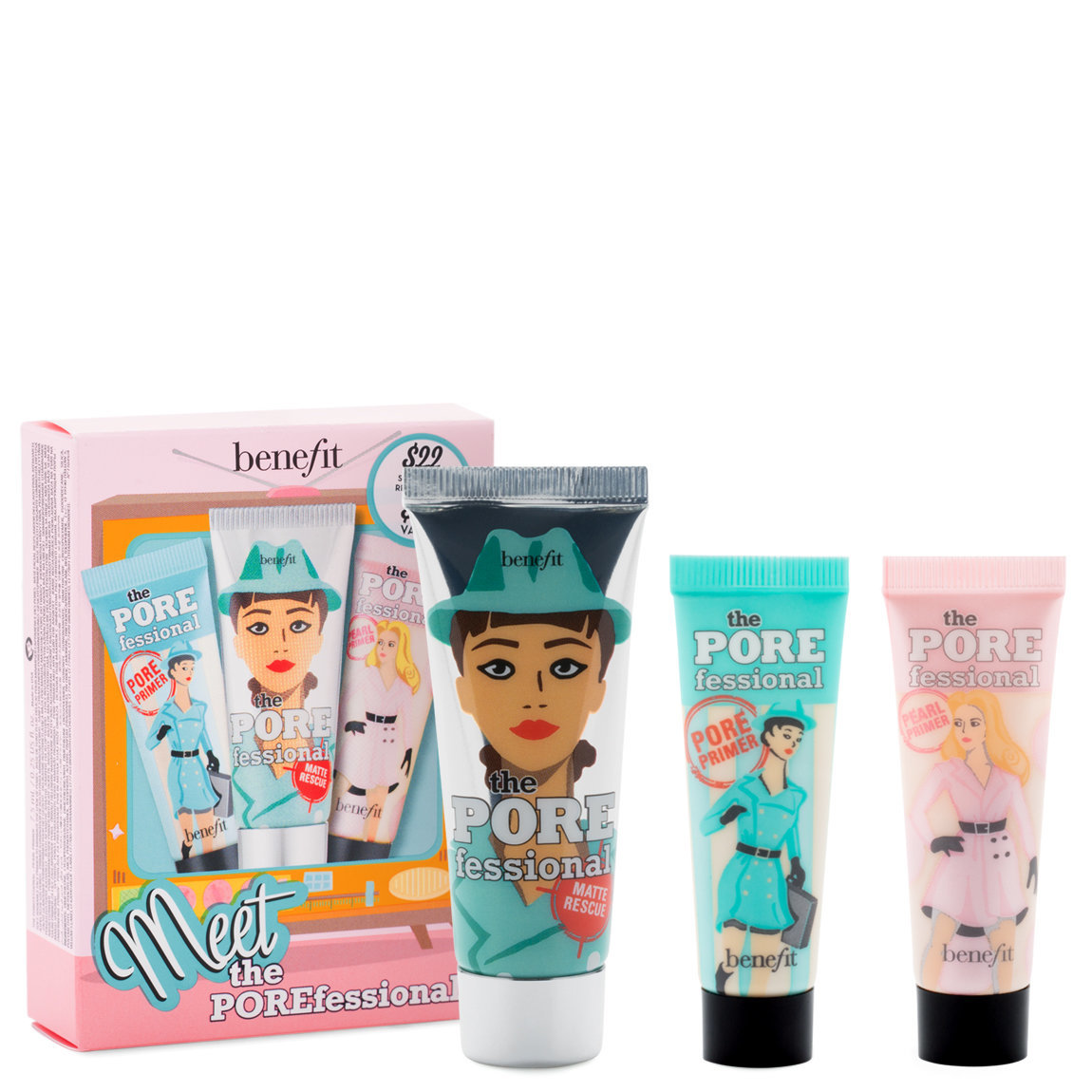 Benefit Cosmetics Meet The POREfessionals Mini Primer Trio! product smear.