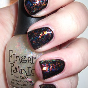 Twisted over Black Expressionism- I finally found a use for this black polish!