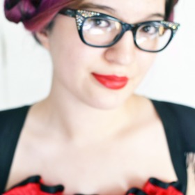 this is my go to makeup/hair everyday. red lips, milkmaid braids. 