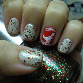 OPI Let them eat rice cake, Orly Monroe's Red and China Glaze Party Hearty