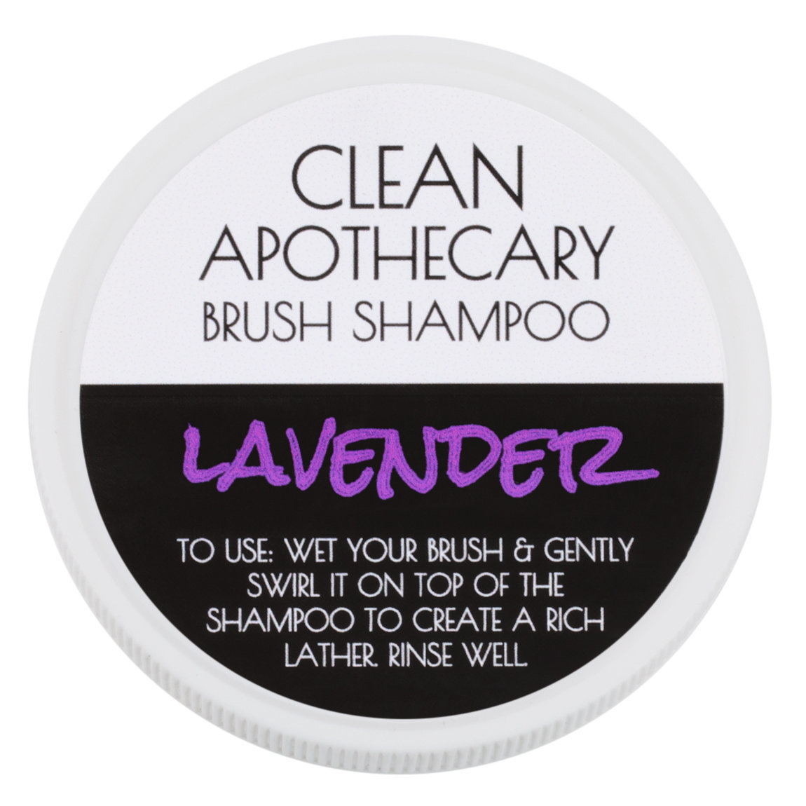Clean Apothecary Brush Shampoo Lavender product smear.