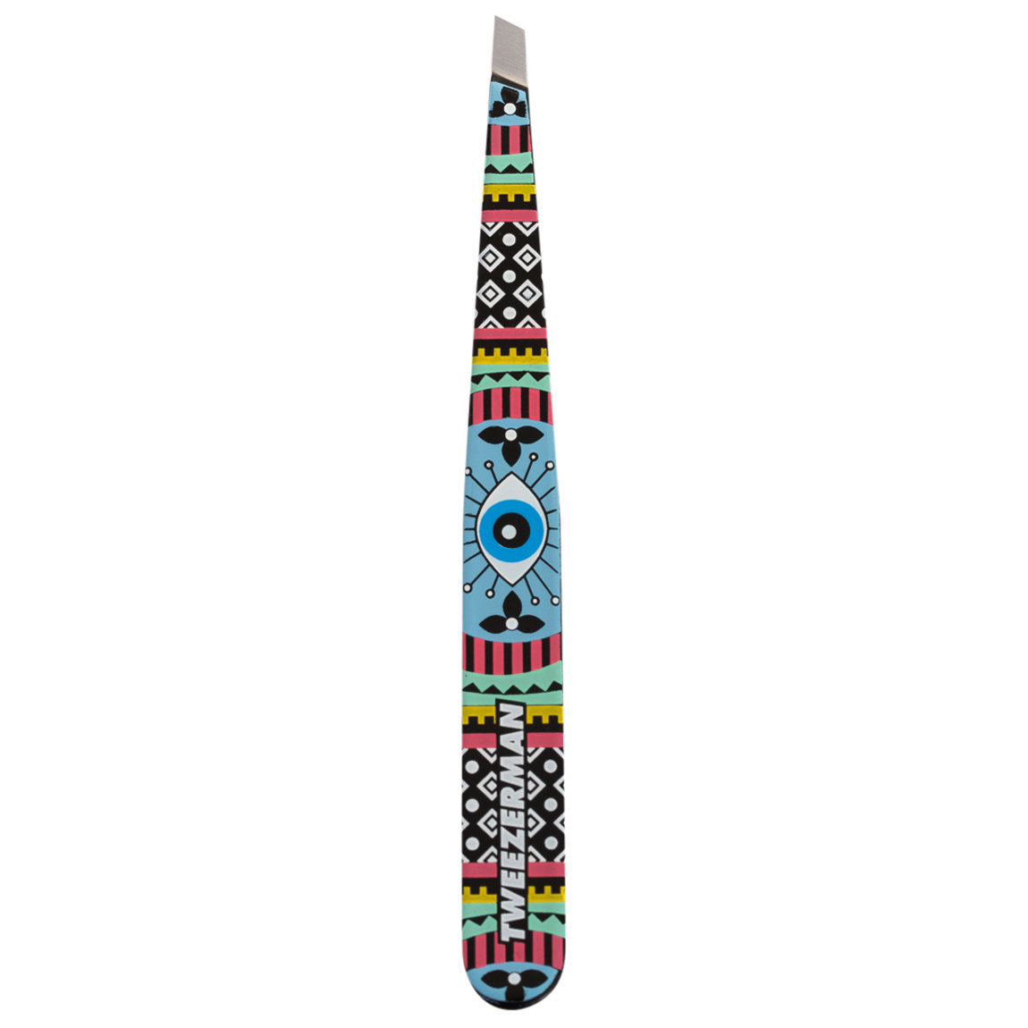Tweezerman Slant Tweezer Aztec Eye product smear.
