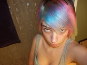 Faded Pink and Blue