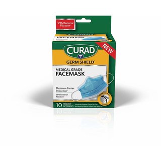 Curad Germ Shield Maximum Barrier Face Mask with Earloops