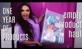 Empty Products HAUL | ALL of the Products I Used in ONE YEAR