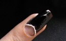 Chanel Nails - Easy Half Manicure - how to do half moon manicure nails art tutorial video