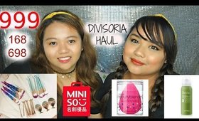 DIVISORIA HAUL (unicorn, mermaid brushes, makeup tools, Roundies Miniso, Mumuso, 168, 999 haul)