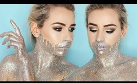 GLITTER MELTING FACE HALLOWEEN TUTORIAL