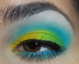 A neon look that I made for a neon themed dance.