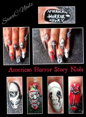 SauceC Nailz, AHS themed nails