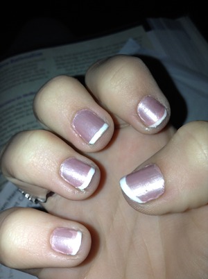 Freshwater pearl pink plus white tips
