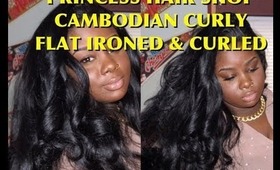 ♥ Flat ironed &Curled My Cambodian curly hair!! ♥