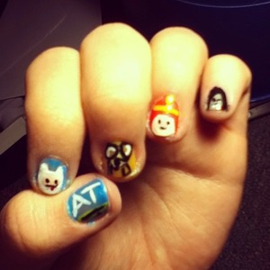 it took me an hour to do these, and i painted them with my non dominate hand c: