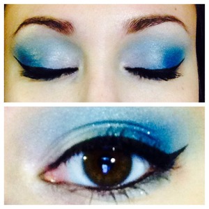 Little look I did today, first time using blue like this.