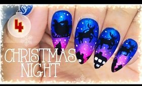 4. Christmas Night nail art | Advent Calendar 2016