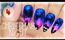 4. Christmas Night nail art | Advent Calendar 2016
