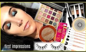 FULL FACE FIRST IMPRESSIONS! Trying new makeup products