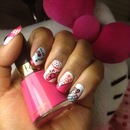 Hello Kitty Inspired nails