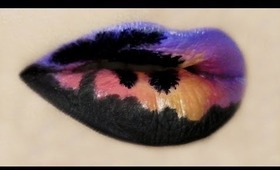 Tropical Sunset Lip Art