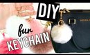 DIY FUR KEY CHAIN For Your Purse! MICHAEL KORS Inspired Fluffy Faux Fur Pom Key Charm Keychain!