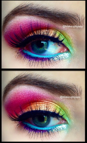 Did this look for a summertime makeup contest!