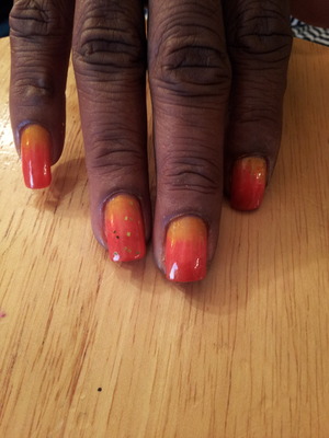 I did this ombre effect on a friends nails