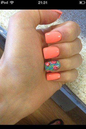 Love, love, LOVE!!!! #love #nails #orange #wow #hot