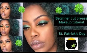 Simple Beginner Cut Crease Tutorial | St. Patrick's Day makeup | ft. The Magic Palette by Juvia's