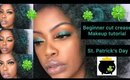 Simple Beginner Cut Crease Tutorial | St. Patrick's Day makeup | ft. The Magic Palette by Juvia's