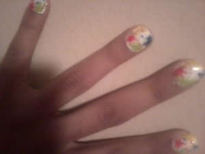 My Splatter nail attempt ❤