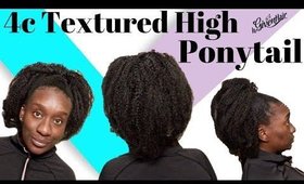 High PonyTail Hairstyles with Weave on 4c Natural Hair | Jordyn Woods Inspired