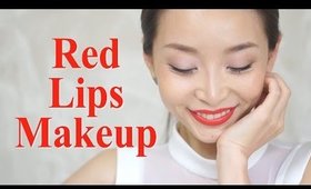 Red Lips Makeup || 3 Ways to Wear Red Lipstick[English Subs] ELLEgirl９月号は赤リップが付録だよ☆